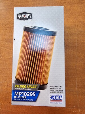 Super Tech Oil Filter MP10295 20000 Mile Protection Made in USA