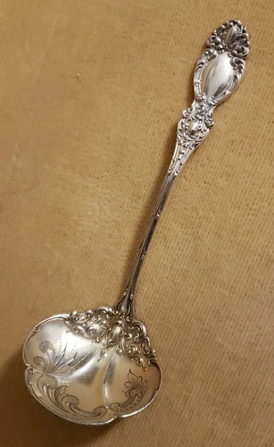 Antique R. Wallace & Sons Sterling Silver Cream Ladle  Lucerne 1896 Pattern