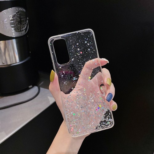 Custodia silicone glitter stella per Samsung Galaxy morbida epossidica TPU trasparente back cover - Foto 3 di 17