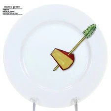 Crate & Barrel TIDBITS CHEESE 6.5" Appetizer Plate Nancy Green Japan Porcelain