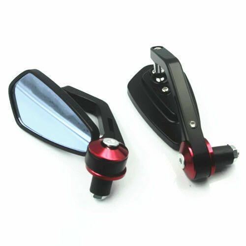 2x Universal Mirror 7/8''22mm Handle Bar Ends Side Mirrors For Yamaha Honda BMW - Bild 1 von 6