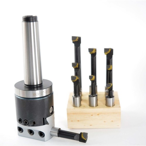 12mm boring head set + 9pcs 12mm carbide boring tips with MT3 M12 1-1/2-18 shank - Picture 8 of 11