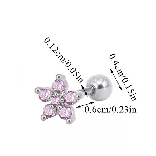 Ear Jewelry Cubic Zircon Stud Earring Ear Studs Screw Back Gold Silver Elegant - Picture 6 of 31