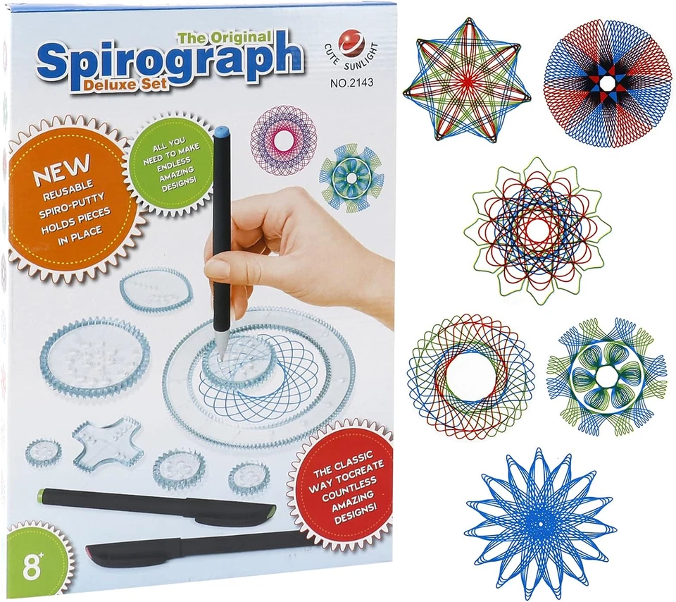 Spirograph, Spiral Designer Drawing Spielzeug Set Für Kinder Und Erwachsene, Spi