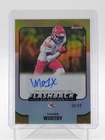 2025 Topps Finest Football Gold Refractor Xavier Worthy #FBA-XW