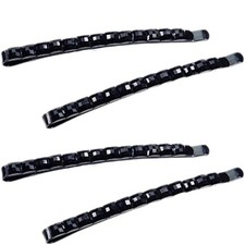 4Pcs Black Rhinestone Barrettes,Crystal Diamond 1 Count Pack of 4 ,