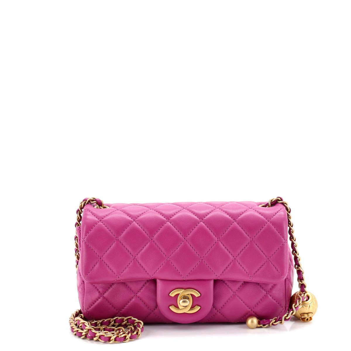 Chanel Pearl Crush Flap Bag Quilted Lambskin Mini | eBay