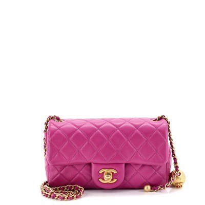 Chanel Pearl Crush Flap Bag Quilted Lambskin Mini | eBay