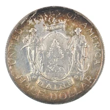 1920 Maine Commemorative Half Dollar Beautiful Tone *0242