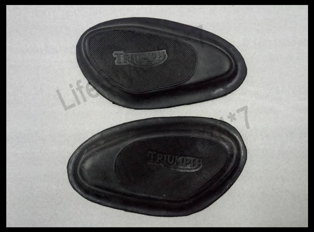 Juego de empuñaduras de goma almohadilla tanque gasolina Triumph 20 T100 T110 T120 TR5 TR6 1958-65