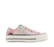 Converse Women CTAS Platform Low Washed Florals Sneakers 570970C Size 6