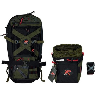 XP Metal Detectors XP Metal Detector Backpack 280 + XP Finds Pouch Bundle, Olive