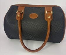 Liz Claiborne Vintage 1988 Black Satchel with Leather Trim and Handles