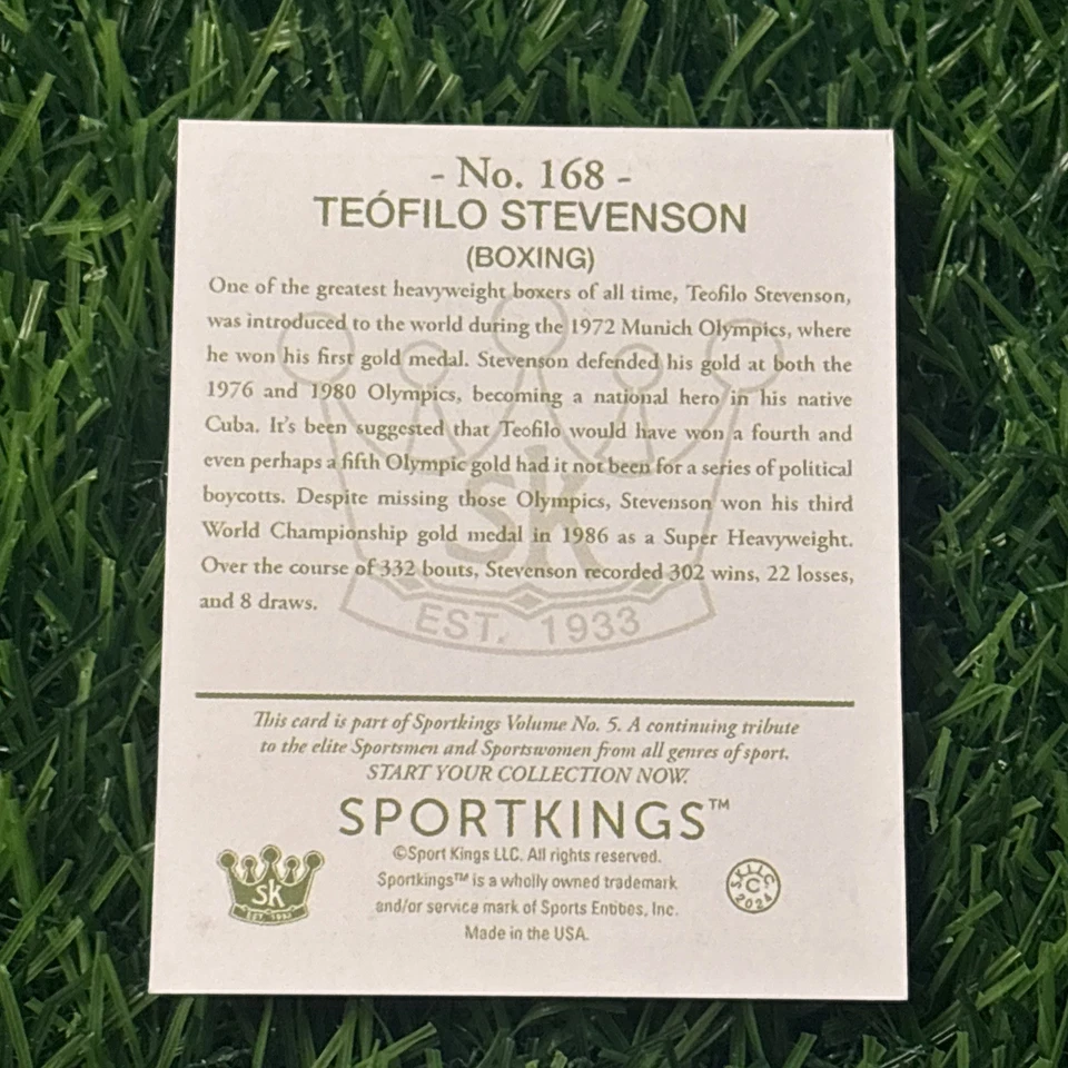 2024 Sport Kings Volume No. 5 Mini Teofilo Stevenson #168 Boxing - Image 2 of 2