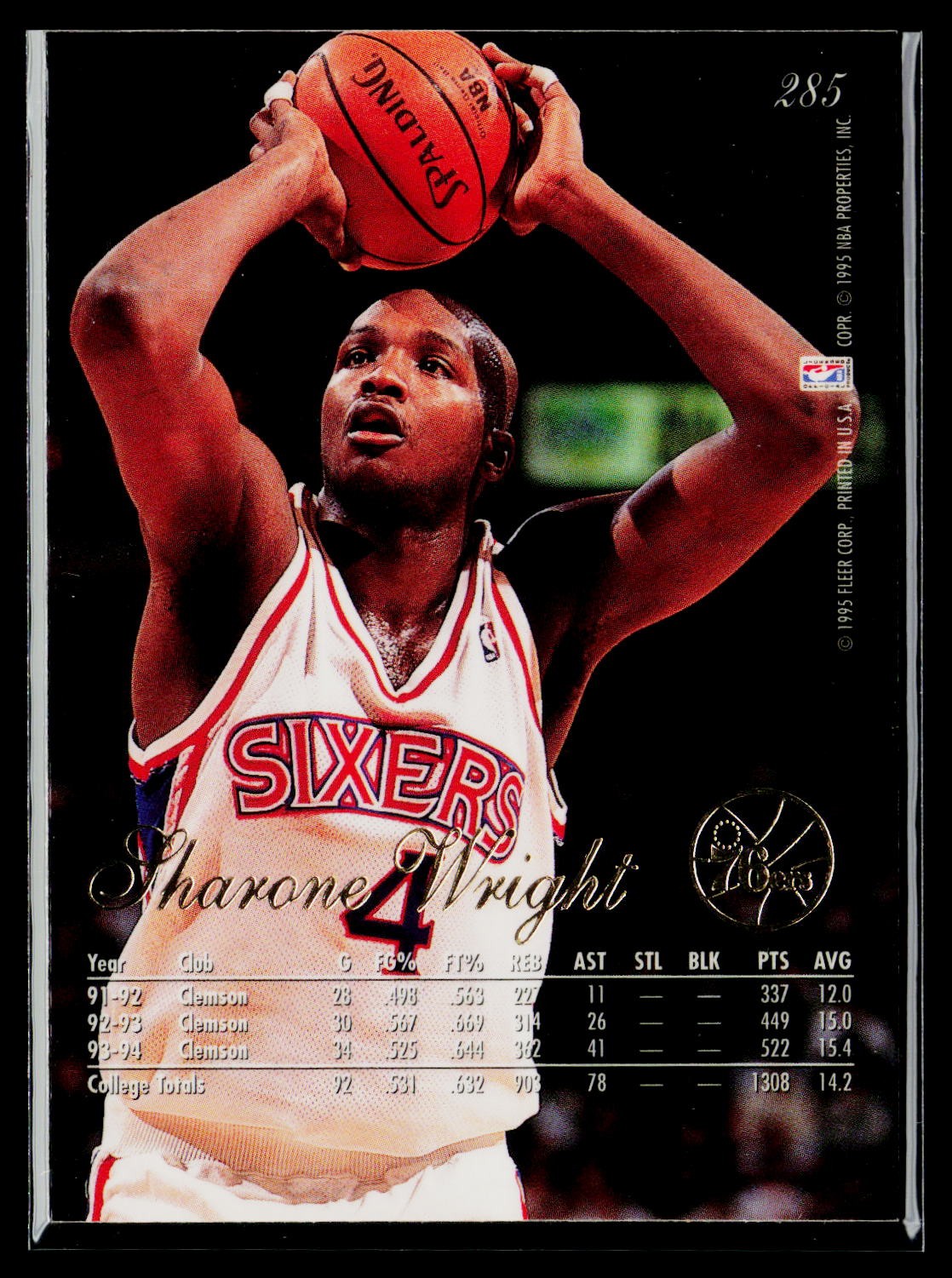1994-95 Flair #285 Sharone Wright