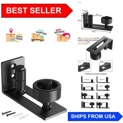 Flush Design Sliding Barn Door Guide - Durable Carbon Steel, Easy Installation