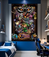 Large A0 A1 A2 A3 A4 Legend of Zelda Majora's Mask Nintendo 64 Wall Art Poster