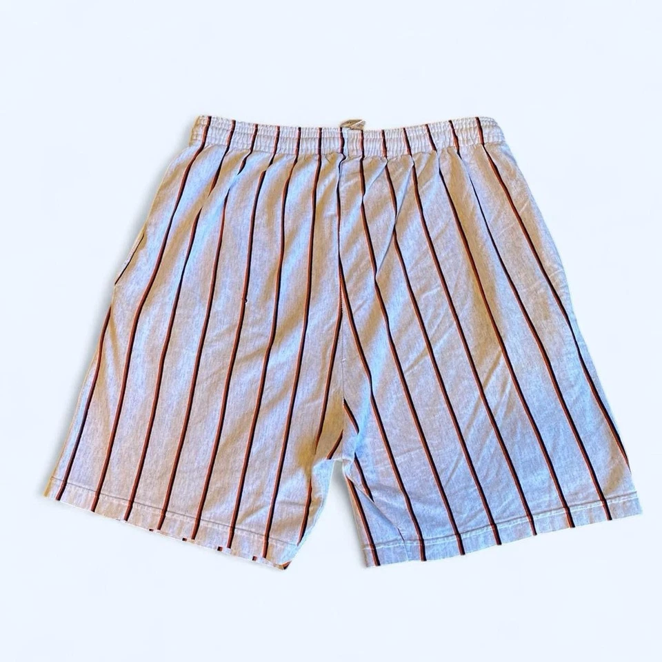 Vintage Auburn University Pinstripe Athletic Shorts Jersey Knit Size Large - Image 2 of 4