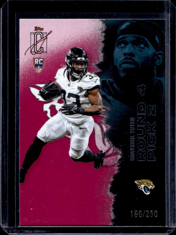 2025 Topps Signature Class Bhayshul Tuten Rookie RC Magenta Foil #/250 Jaguars