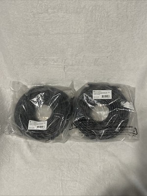 Monoprice 2Pk Cat6 PoE Ethernet Patch Cable 600V Shielded 100 Feet Black