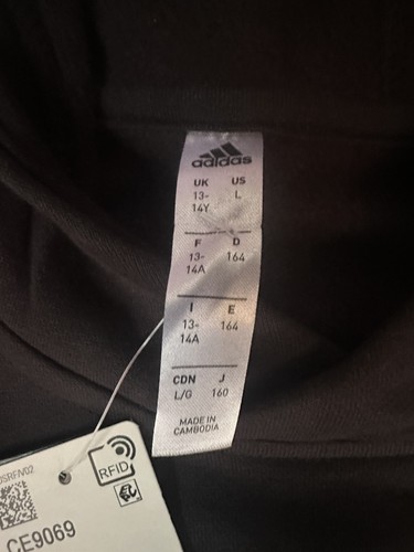 Adidas Ambush Soccer Club Hoodie Kids Core Large Pullover Sweatshirt - Picture 8 of 13