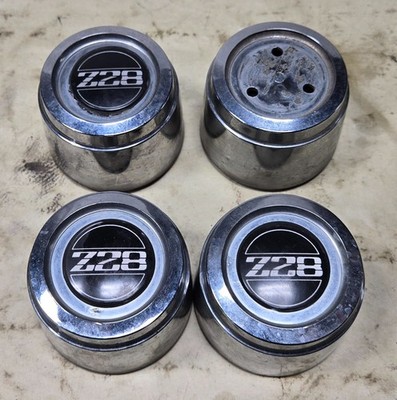 Chevrolet Camaro Z28 Chrome Wheel Center Caps Set of 4 with 3 decals 371680