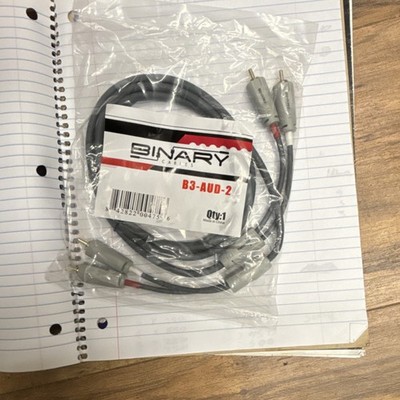 Binary B3-AUD-2 RCA Audio Cable 1:2 Splitter RCA Male to Male Gray(Qty 11)