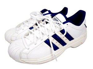 Vintage Adidas Superstar 2G Basketball Performance Sneakers/White&Navy/Men's 10