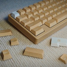 137 PCS PBT Dye Sub Keycaps Yellow Cherry Profile Fits 61/64/87/104/108 MX