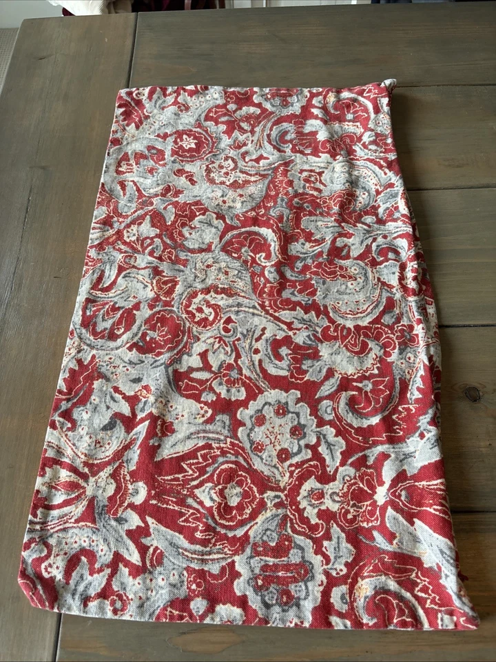 Pottery Barn Julia Rojo Vintage Paisley Estampado Cremallera Lumbar Juego de 2 Fundas de Almohada Foto 2 de 4