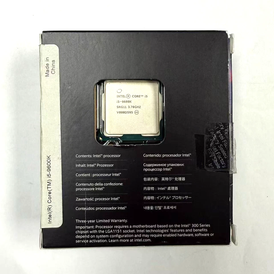 NEW Intel Core i5-9600K CPU Processor 6 Cores 6 Threads 3.7GHz Unlocked LGA 1151 - Image 2 of 3