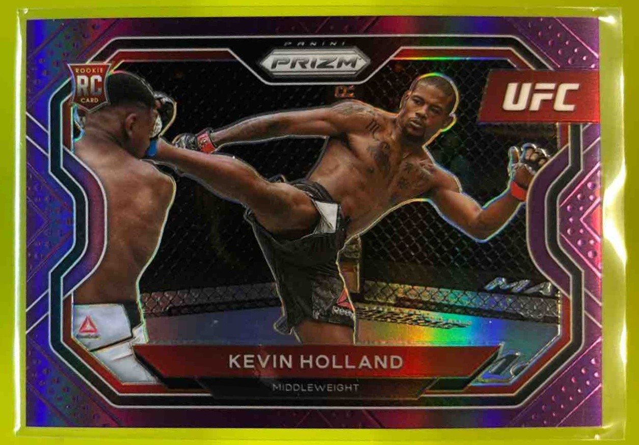 2021 Panini Prizm UFC Kevin Holland Purple Prizms /149 #171 RC