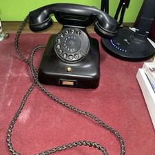 Siemens W38 Telefon Originalzustand Bakelit Wählscheibe Sammler