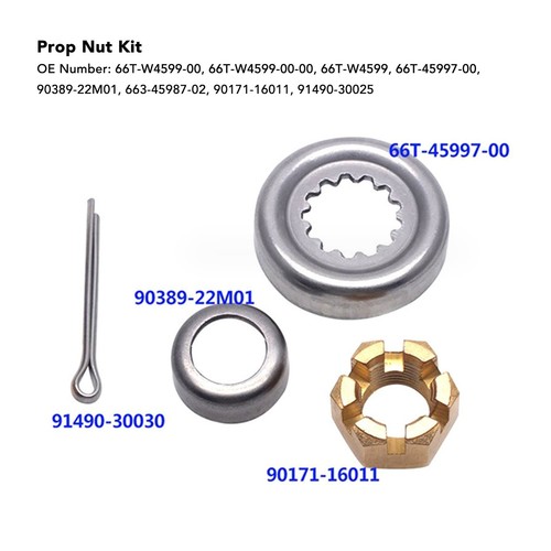 Propeller Nut Kit 66T‑45997‑00 Metal Marine Prop Nut Installation Hardware Kit - Picture 12 of 22