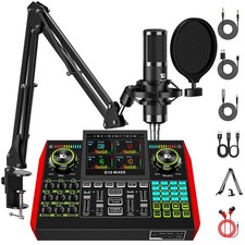 Podcast Equipment Bundle with 3.5mm Condenser Microphone for Pc/Phone Live St...