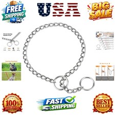 Chain Choke Collar for Dogs, No Pull Training for Small Dogs Puppy Solid ...