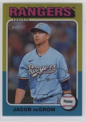 2024 Topps Heritage Chrome Refractor 109/575 Jacob deGrom #355 1o9i