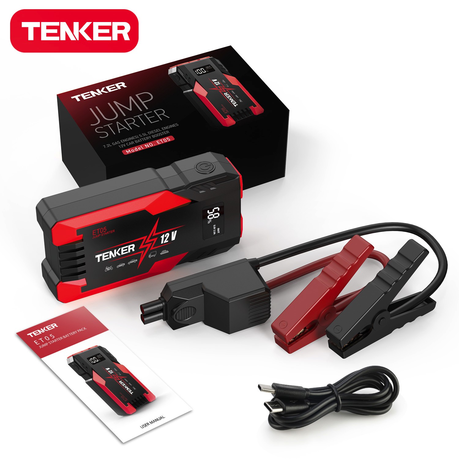 Portable Car Jump Starter Booster 4000A Jumper Box Power Bank Battery Charger US