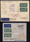 French Syrie Covers 1938 10p. Airmail Pairs, One First Day Cover FDC Reg. To USA