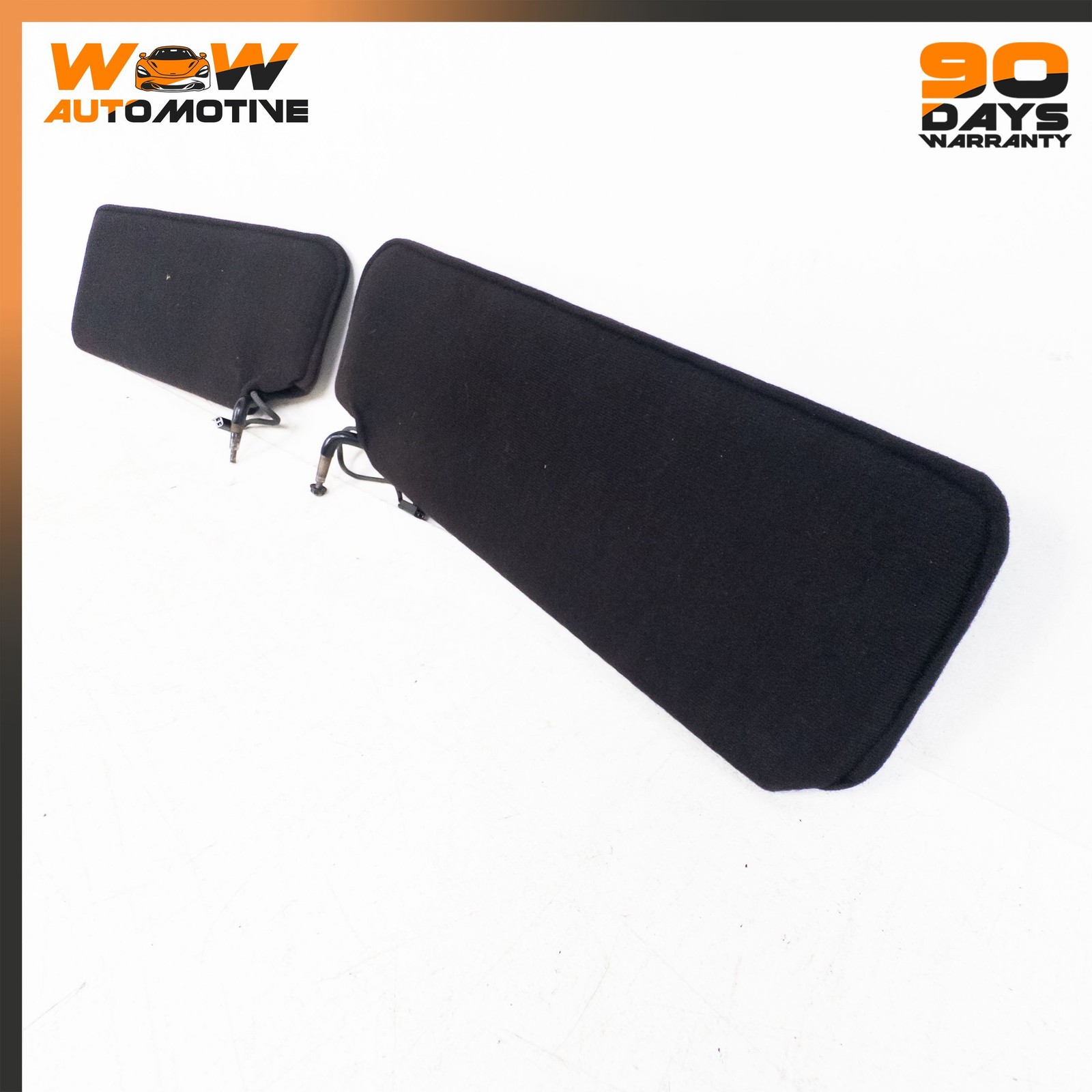84-96 CHEVROLET CORVETTE C4 FRONT RIGHT LEFT SUN VISOR PAIR MIRROR BLACK SET OEM