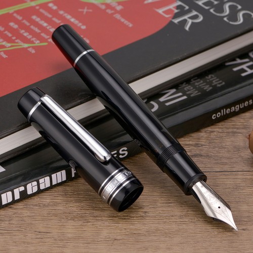 Wingsung 930 NO.8 Piston Fountain Pen F/M/B Nib, Flat Top Resin Pen with Wrench - Imagen 13 de 15