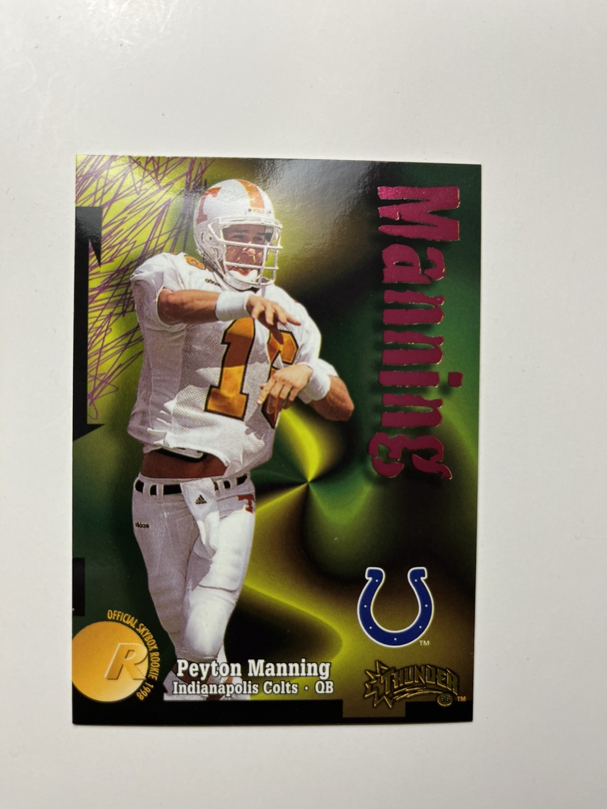 Peyton Manning 1998 Skybox Thunder Rookie RC #239