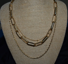 Ann Taylor Factory Multi Strand Necklace Gold...