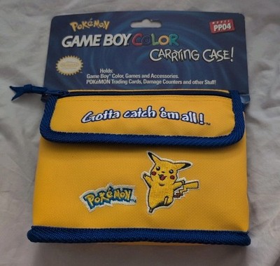 Pokémon Pikachu Yellow Nintendo Gameboy Color TCG Carrying Zipper
