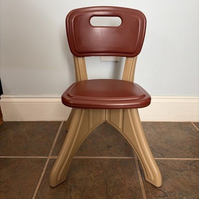 Step2 Company Kid Chair Brown Beige Child Traditional Sturdy Plastic Made In USA