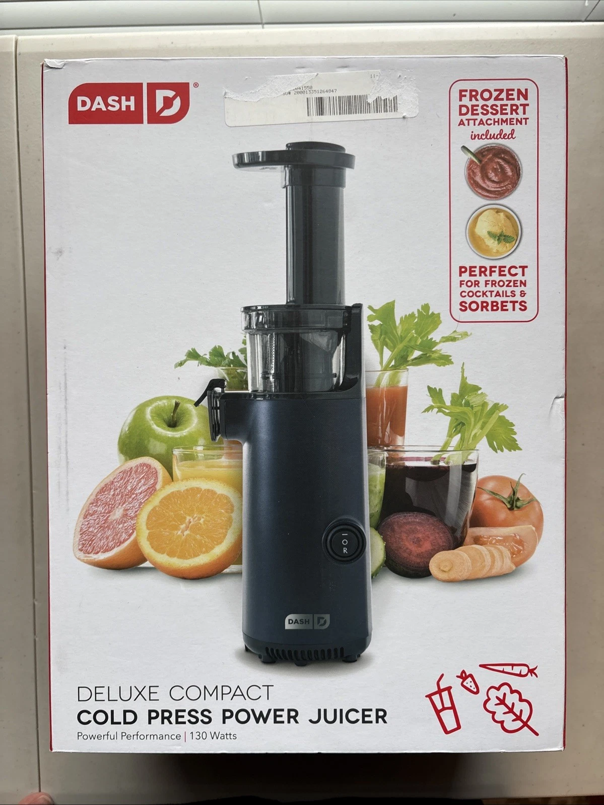 DASH DCSJ255GBBK06 Deluxe Compact Masticating Slow Juicer