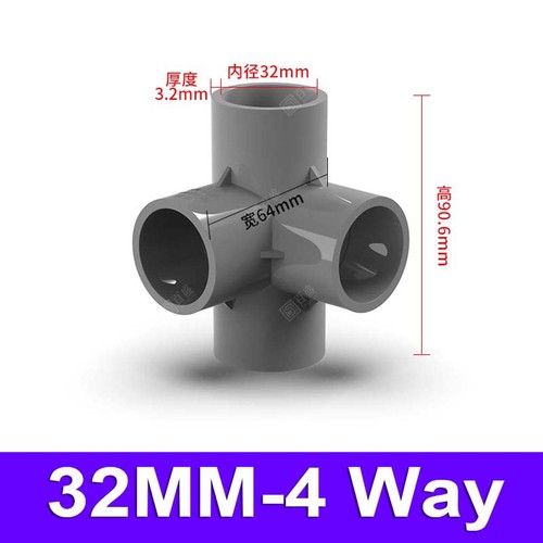 3/4/5/6-Way Elbow PVC Plumbing Fitting Pipe Adhesive Connector 20/25/32/40/50mm - Picture 37 of 64