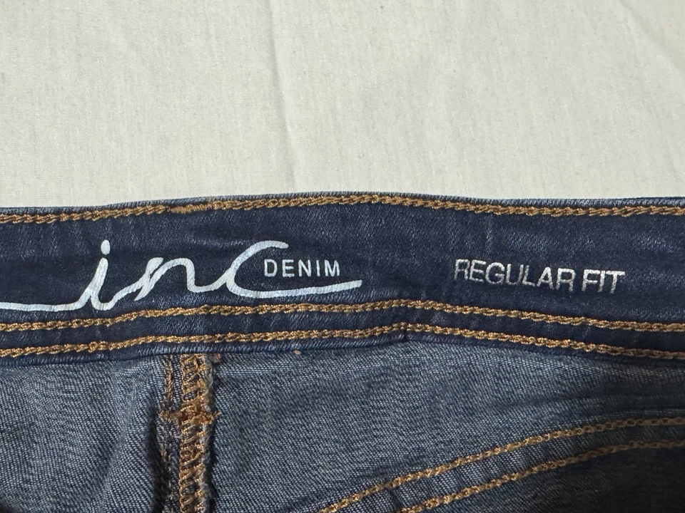 Bermudas de mezclilla de ajuste regular Inc para mujer azules talla 8 Foto 3 de 4