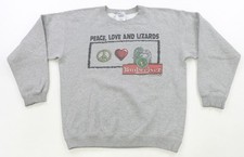 Rare Vintage Anheuser Busch Budweiser Peace Love & Lizards 1997 Sweatshirt 90s L