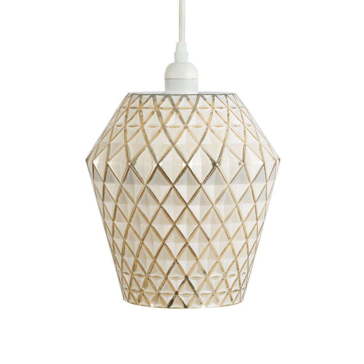 Suspension Lumi déco 27cm blanche en céramique au style minimaliste